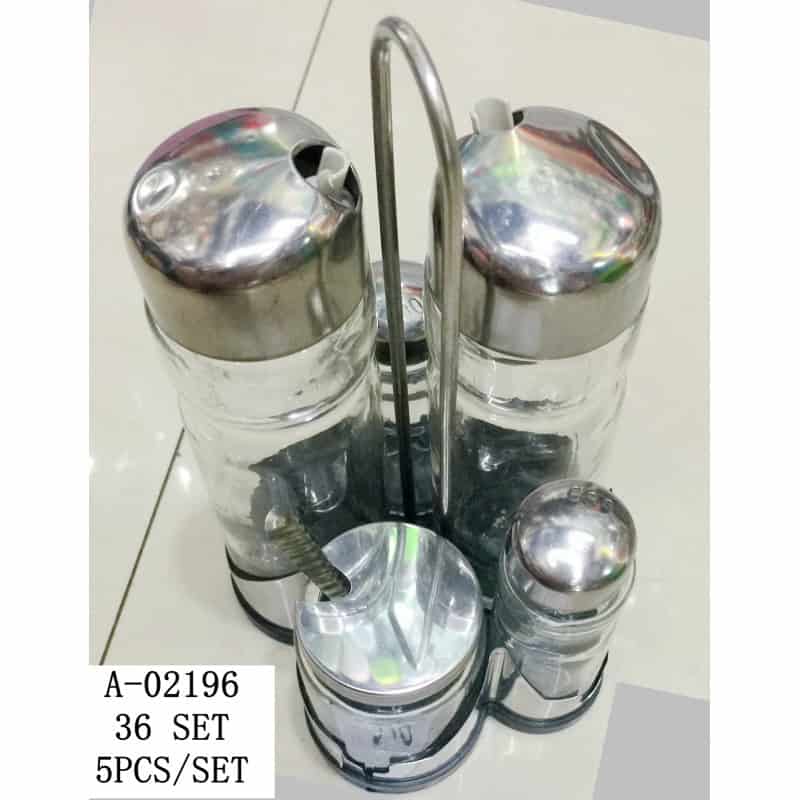 OLIVIERA 5 PCS+SUPORT, STICLA+FIER+PVC A02196