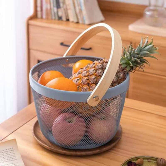 COS DEPOZITARE 25*18 CM, FIER+LEMN A14558