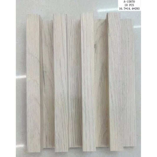 Panou Decorativ Riflaj PVC, Imitație Lemn Deschis, 16 × 290 cm
