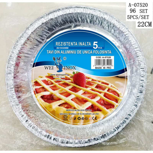Tavă de Copt din Aluminiu - Unică Folosință (Diverse Forme)