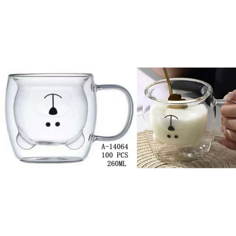 CANA CU PERETE DUBLU 260 ML, STICLA A14064