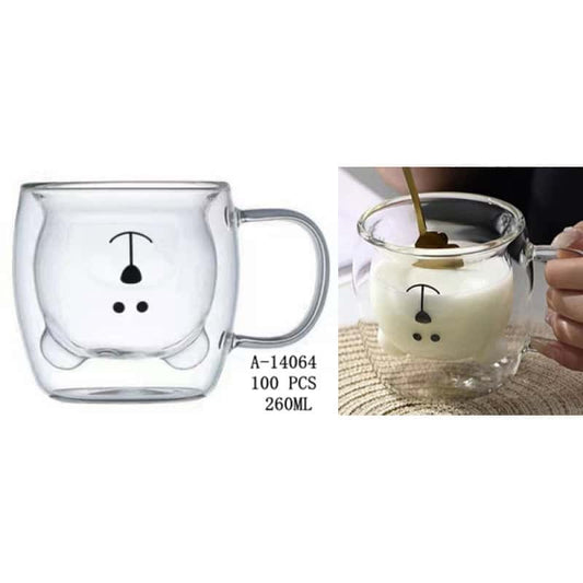 CANA CU PERETE DUBLU 260 ML, STICLA A14064