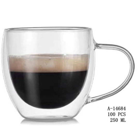 CANA CAFEA PERETE DUBLU 250 ML, STICLA A14684