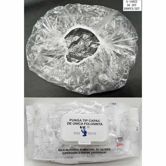 PUNGA TIP CAPAC DE UNICA FOLOSINTA 200 PCS, PVC A14822