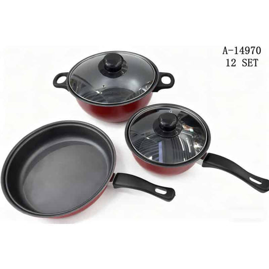 SET CRATITA 3PCS+2 CAPACE, FIER+STICLA+PVC A14970