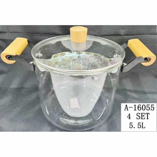 OALA CU CAPAC 5.5 LITRI, STICLA+FIER+LEMN A16055