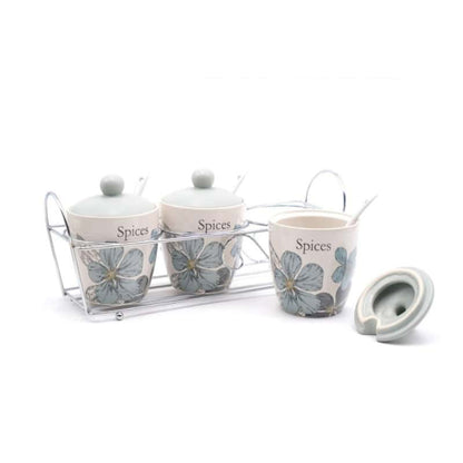 SET CONDIMENTE 3 PS+SUPORT, CERAMICA+FIER A11624